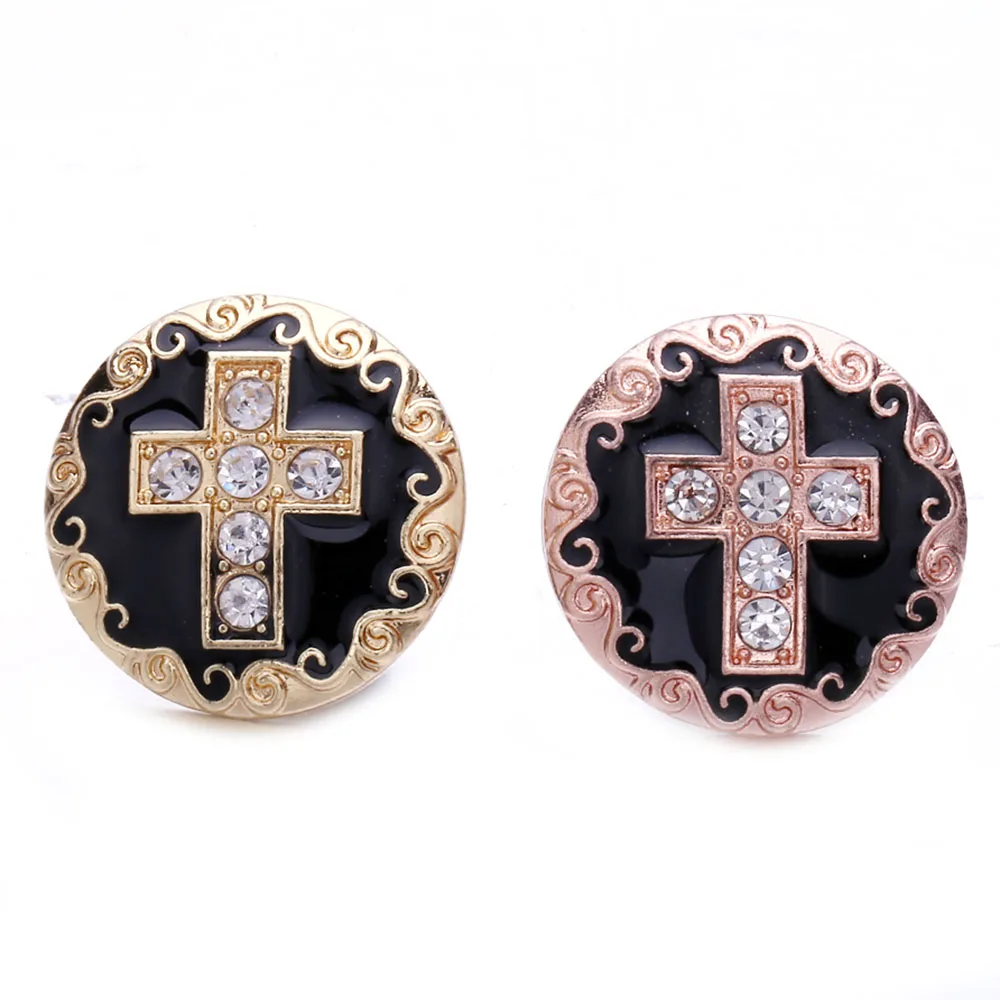 10 шт./лот новинка ювелирное изделие с кнопками винтажный горный хрусталь крест 18
