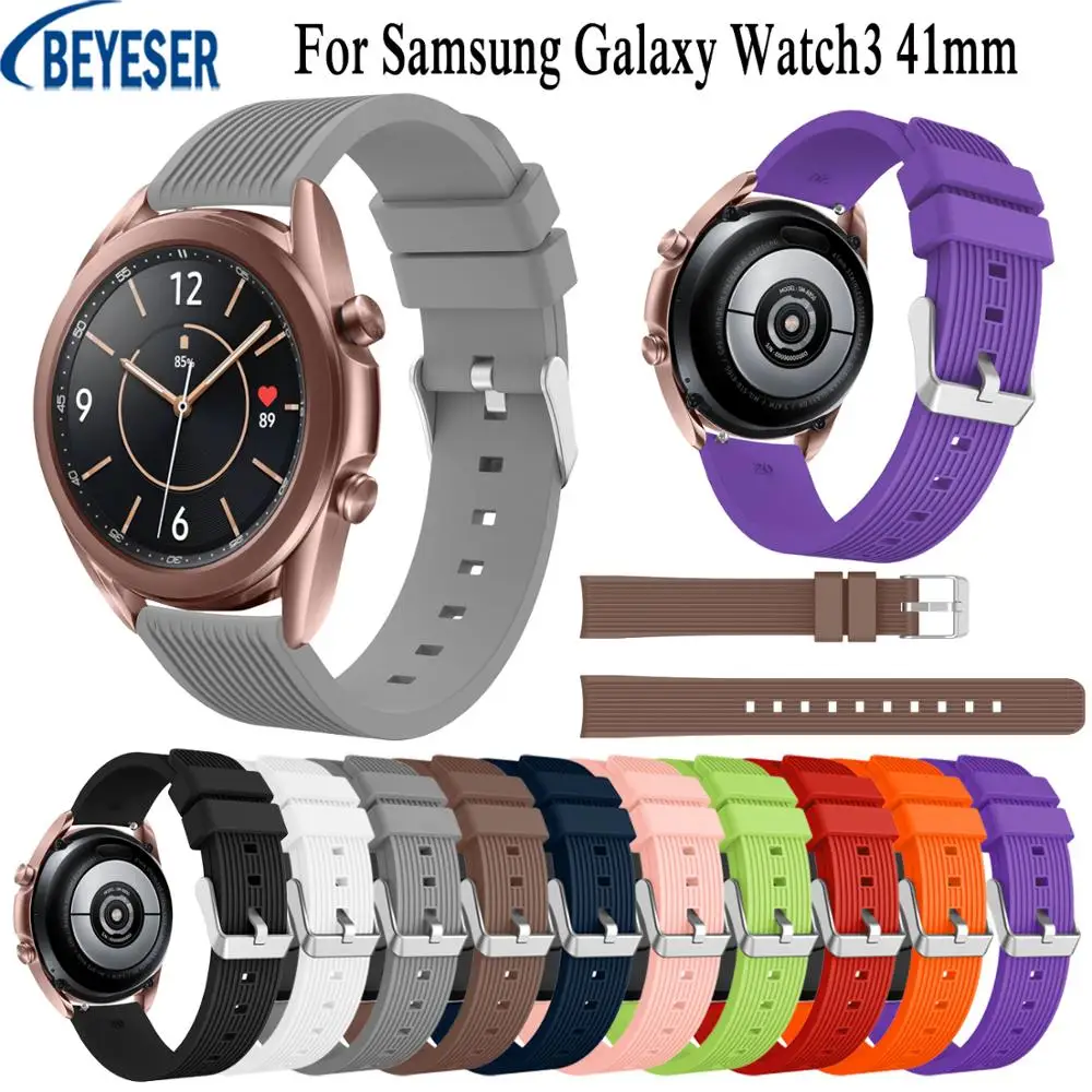 

20MM New Silicone Watch Straps For Samsung Galaxy Watch 3 41mm Smart watch Sport bracelet for Samsung Galaxy watch 42mm Bracelet