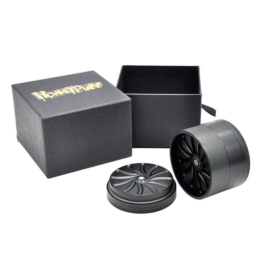 Металлическая шлифовальная машина 63 мм 4-слойная для трав с коробкой хранения