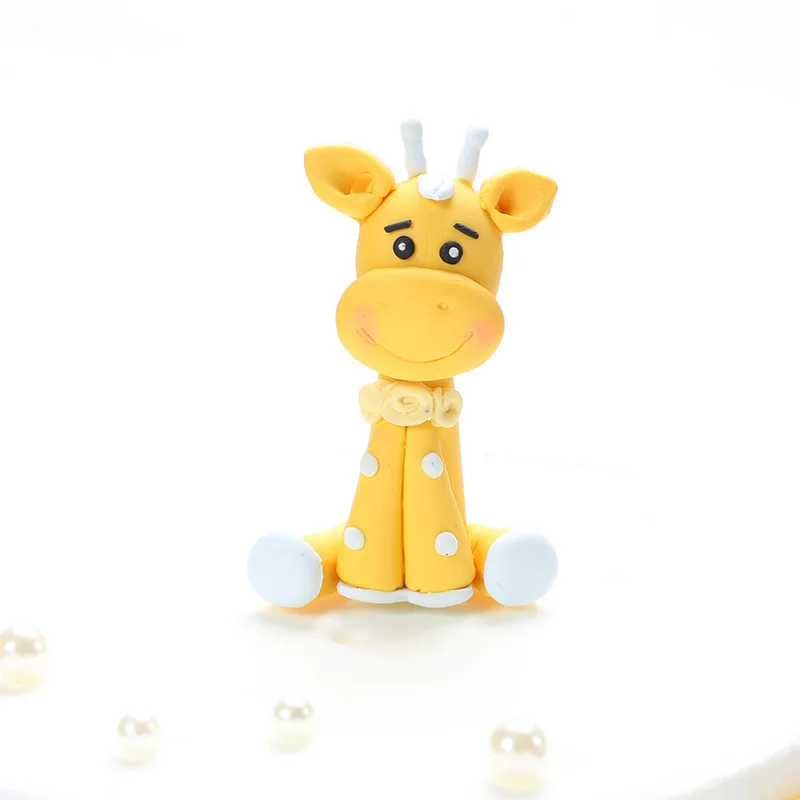 deer Красивые украшения торта с изображением леса животных, лисы, белки, цветов, венок, гирлянда, топпер для торта, товары для детского дня рождения - Цвет: deer