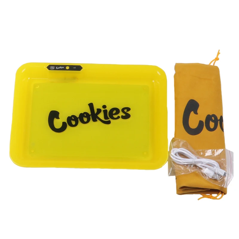 

New Upgrade LED Lights Rolling Tray Rechargeable Glowing Lighted Lit Glow Tobacco Tray Cigarette Rolling Tray Gift for Boyfriend