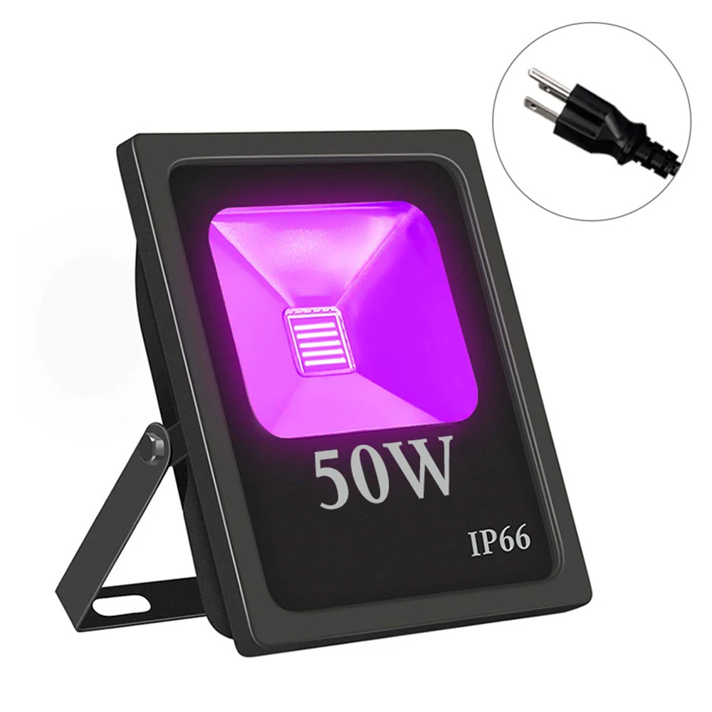 10W 20W 30W 50W UV LED Floodlight IP66 Waterproof Ultraviolet Black Light Party Neon Lamp for Halloween Christmas Decorations