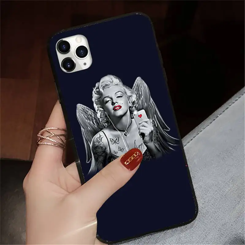 

Sexy star marylin monroe tatooe girl Phone Case for iPhone 11 12 pro XS MAX 8 7 6 6S Plus X 5S SE 2020 XR