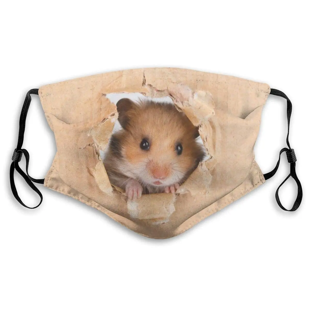 

Мягкая ткань для лица для мужчин, маленький хомяк, пищевые регулируемые водонепроницаемые пылезащитные петли для ушей для кемпинга с двойн...