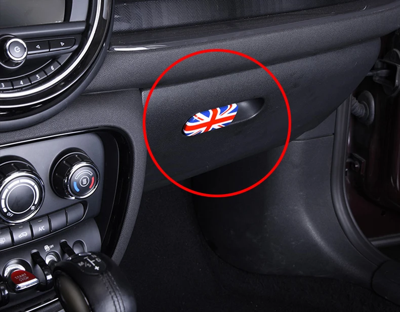Car Glove box handle decoration Storage box cover sticker Car styling Accessories For MINI Clubman COOPER F54 F60 Countryman