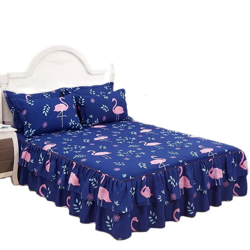 1 шт. постельное белье юбка плюшевая толстая теплая кружевная простыни матрас