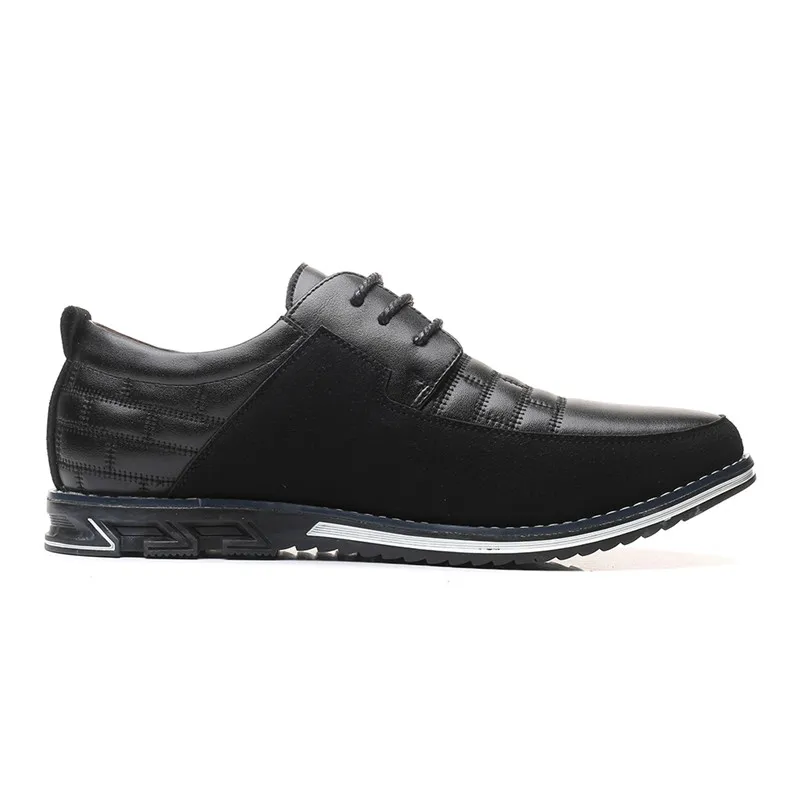 LIN KING Spring Autumn Men Casual Shoes Comfortable Mens Fashion Lace-up Leather Flats Zapatillas Hombre Plus Size | Обувь