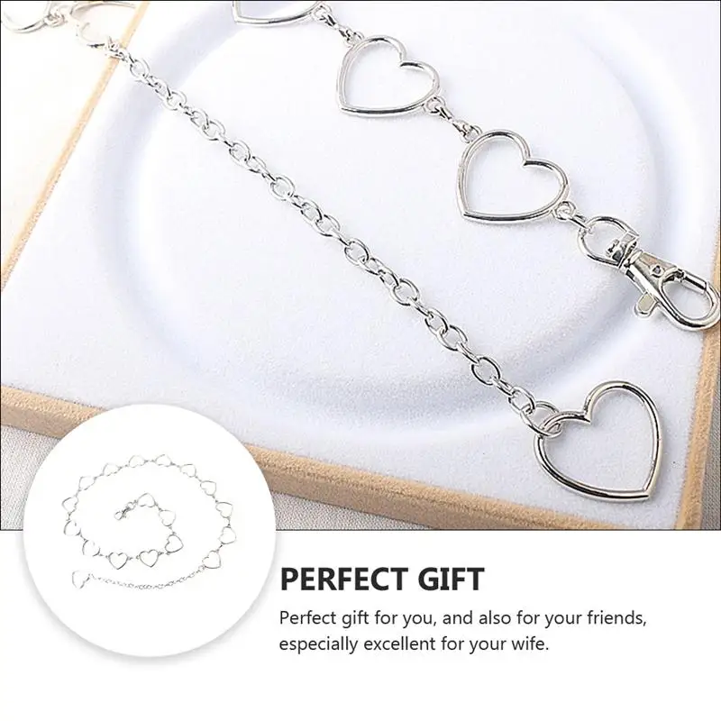 

Punk Style Waist Chain Decorative Trouser Chain Hollowed Waist Chain Silver