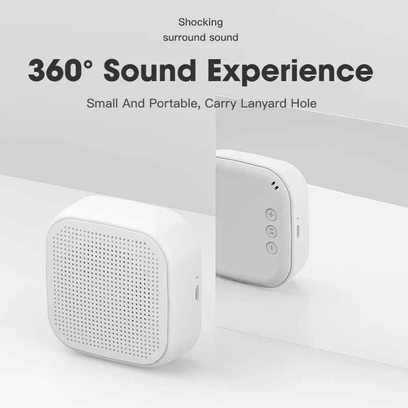 Портативная Bluetooth Колонка Pink Беспроводная мини колонка с объемным звуком 3D