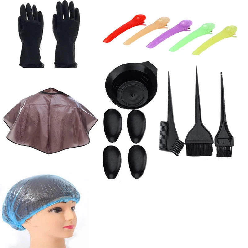 

Hair Coloring Dyeing Kit, Include Hair Tinting Bowl/Dye Brush/Ear Cover/Gloves Hair Dye Tools