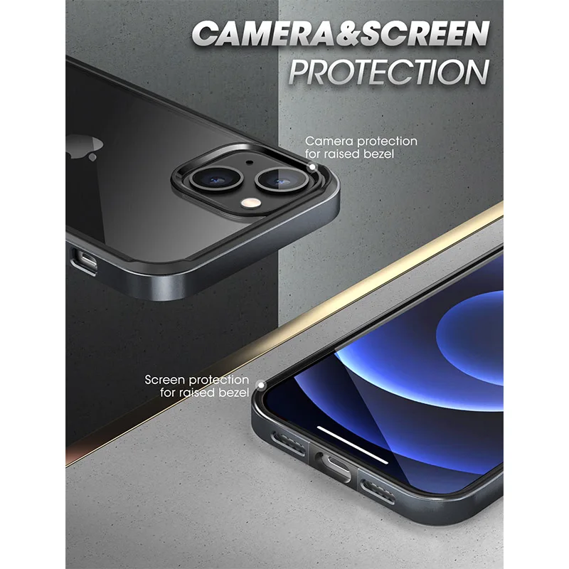 Чехол SUPCASE для iPhone 13 тонкий с внутренним бампером из ТПУ и прозрачной задней