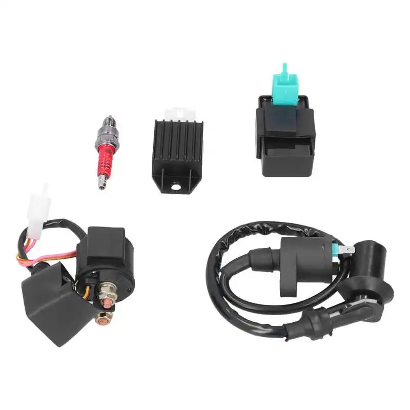 5Pin CDI Module Ignition Coil Solenoid Relay Voltage Regulator Set for 50cc 70cc 90cc 110cc 125cc ATV Dirt Pit | Автомобили и