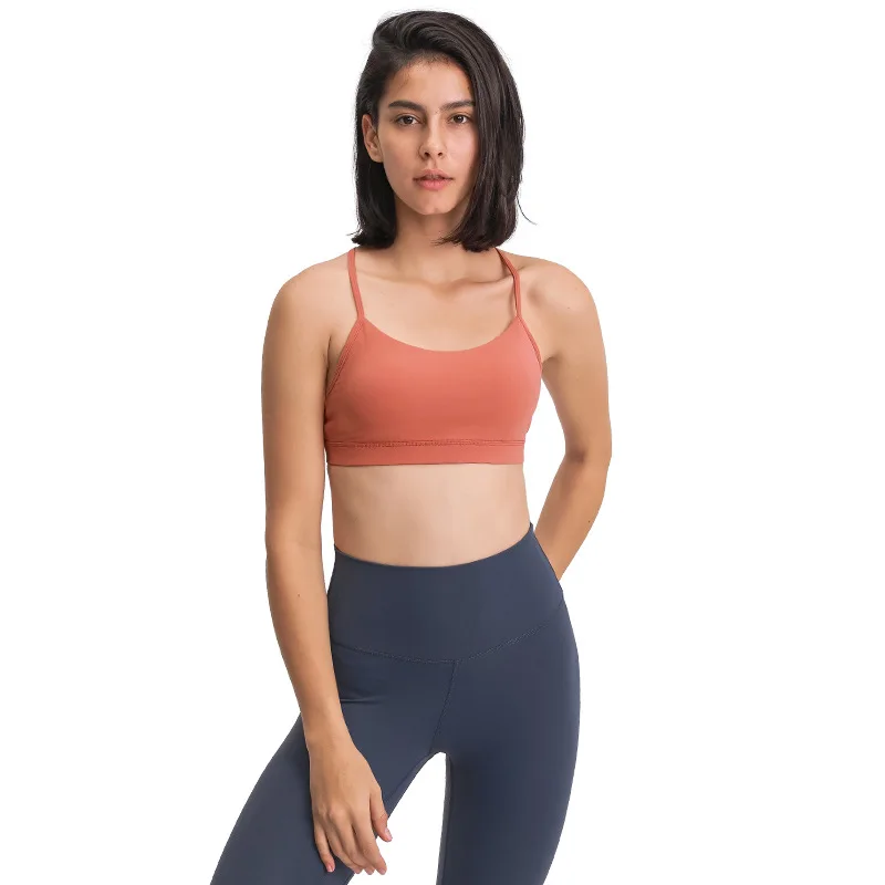 

CAPMAP 2021 New Yoga Vests For Womens Training Top Sport Underwear Without Frame Bra T Shirts Blouse Running Tank