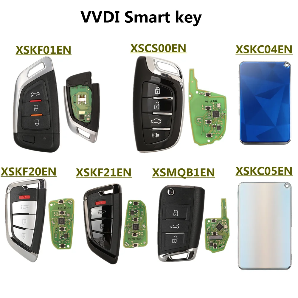2/4 шт./лот XHORSE VVDI смарт-ключ с функцией приближения PN:XSCS00EN XSKF01EN XSMQB1EN XSKF20EN XSKF21EN XSKC05EN
