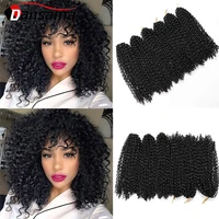 dansama synthetic 812 inch afro kinky curly braids marlybob crochet hair extensions soft crochet braiding hair for black women