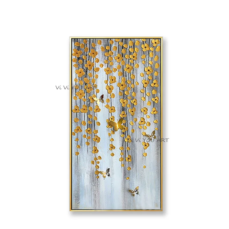 

Oil Painting 100% Handmade Modern money Oil Painting Reprodcution Knife Flowers Heart Picture for Home Decoration wall picture