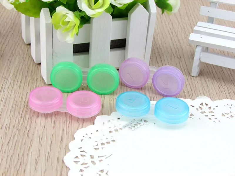 100 шт./лот коробка для косметических контактных линз контейнер набор ухода за