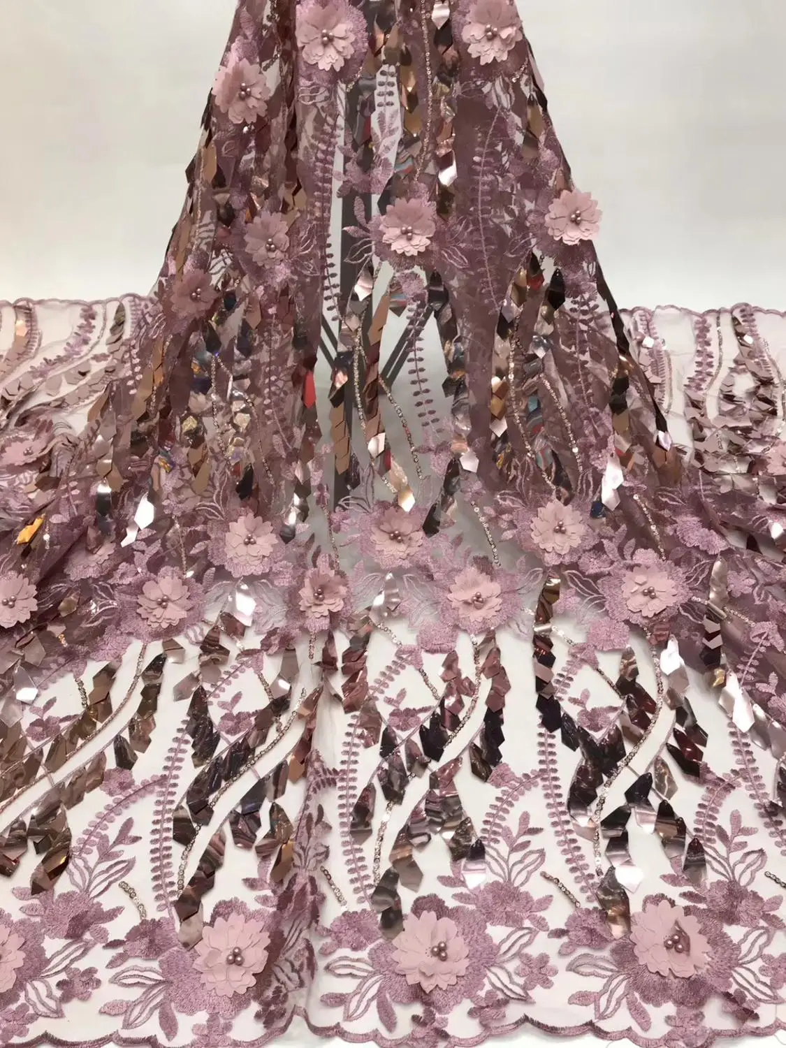 Новейшая 5 цветов на выбор кружевная ткань с вышивкой и пайетками африканская