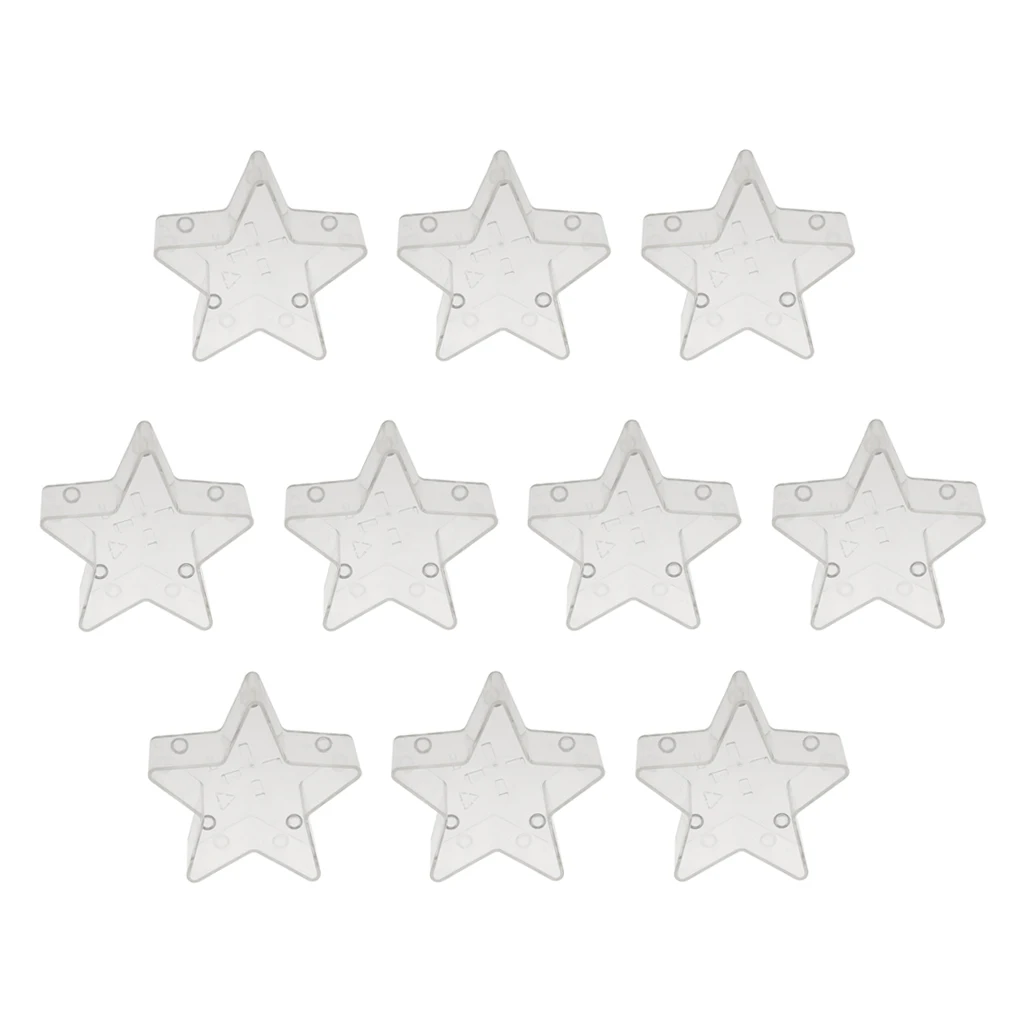 

10pcs Star Clear Tealight Tea Light Cup Case Candle Decoration