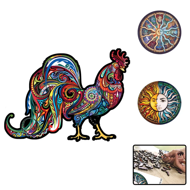 

Puzzle Wood Toy Anima l Shaped For Adults Children Wooden Jigsaw Christmas Gift