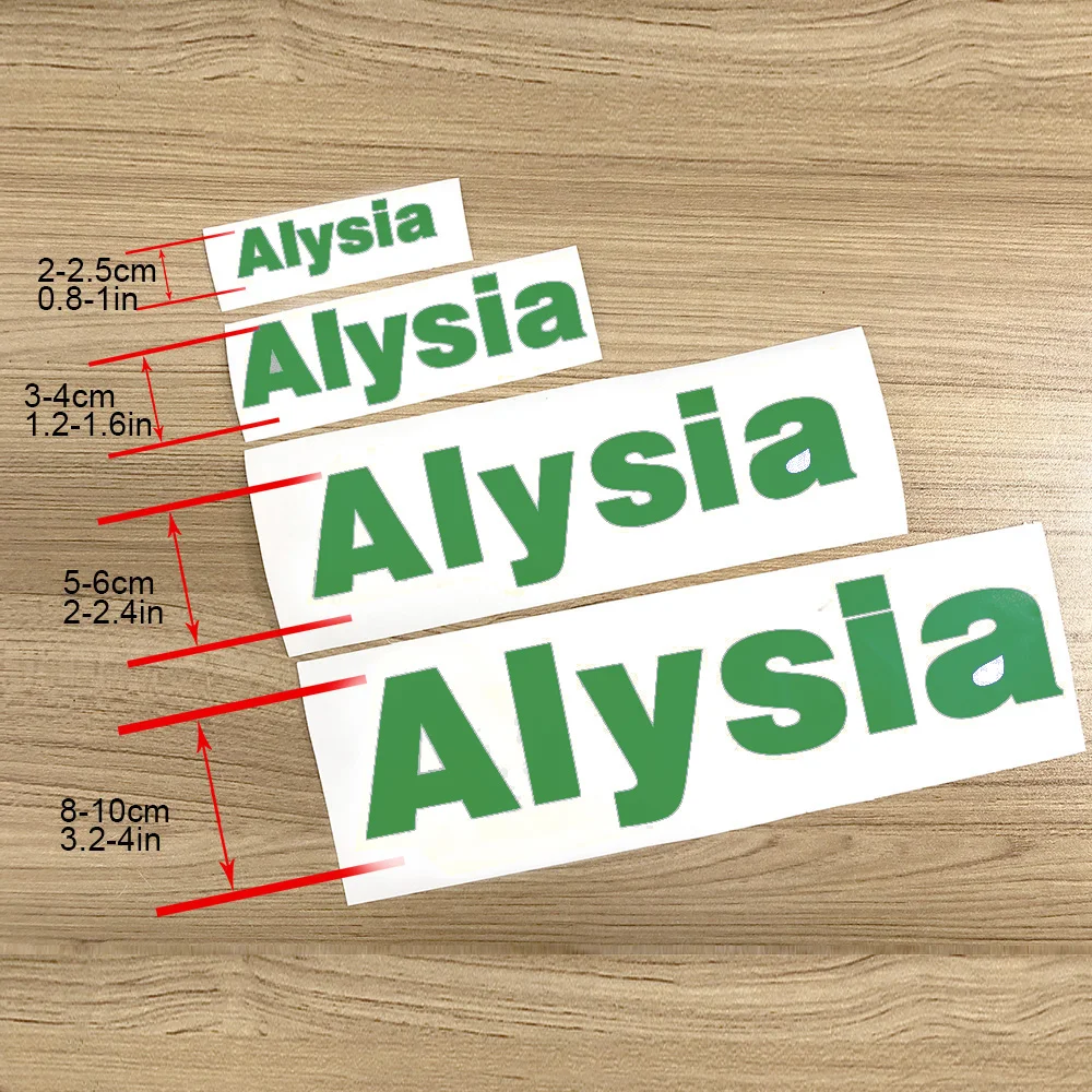 1Pcs Green Vinyl Custom Cuting Name Sticker Personalised Label PVC Waterproof Tags For Water Bottle Lanch Box Room Door Decor |