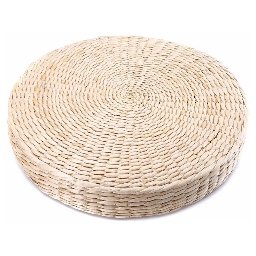 

40x6cm Handmade Straw Futon Meditation Yoga Padded Cushion Kneeling Japanese Tatami Mat chair cushion Straw Mat yoga supplies