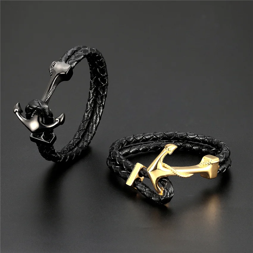 Модные очаровательные плетеные мужские браслеты из нержавеющей стали с ранним