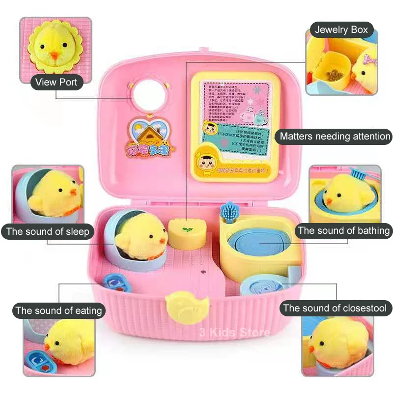 Электронный домашний питомец курица милые детские игрушки электронный цыпленок