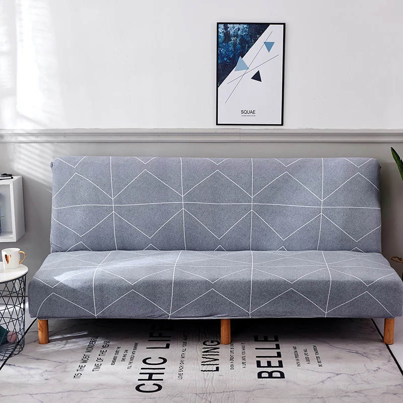 

150-215cm Elastic Printed Sofa Bed Cover without Armrest Tight Wrap Couch Cover Stretch Funiture Flexible Slipcovers Sofa Towel