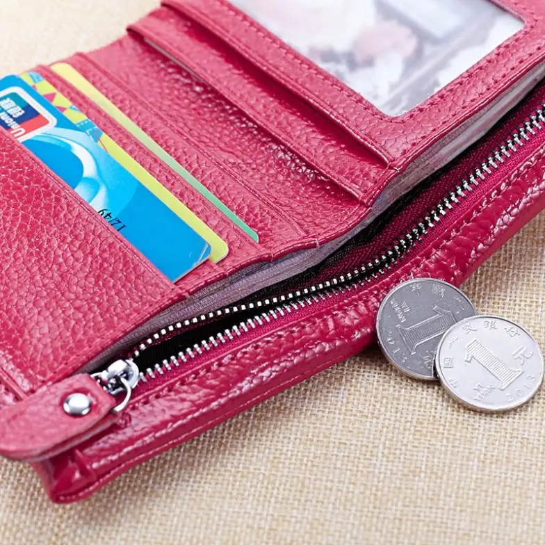 2020 Новый Модный женский короткий маленький мини кошелек из натуральной коровьей