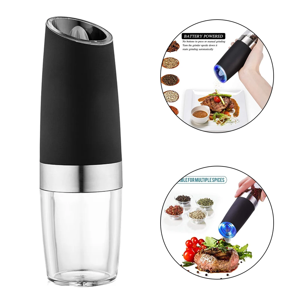 

Automatic Salt Pepper Grinder Electric Ceramic Burr Mill For Herb Pepper Spice Adjustable Coarseness Kitchen Grinding Gadgets