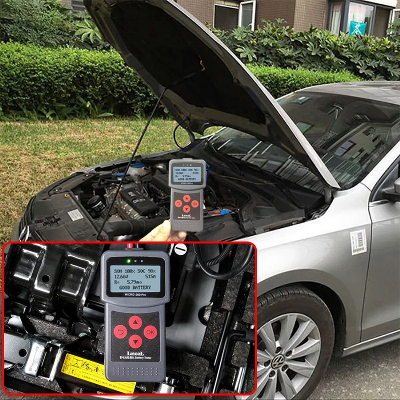 

MICRO-200 PRO Car Battery Tester 12V 24V AGM EFB Gel Battery System Analyzer Truck Motorcycle Automotive Car Diagnostic Tool