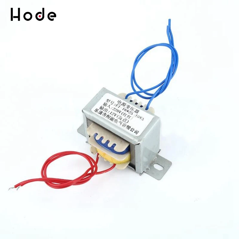 Проводе питания тип силовой трансформатор EI-16 * 25 10VA 220V/12V медь низкочастотный |