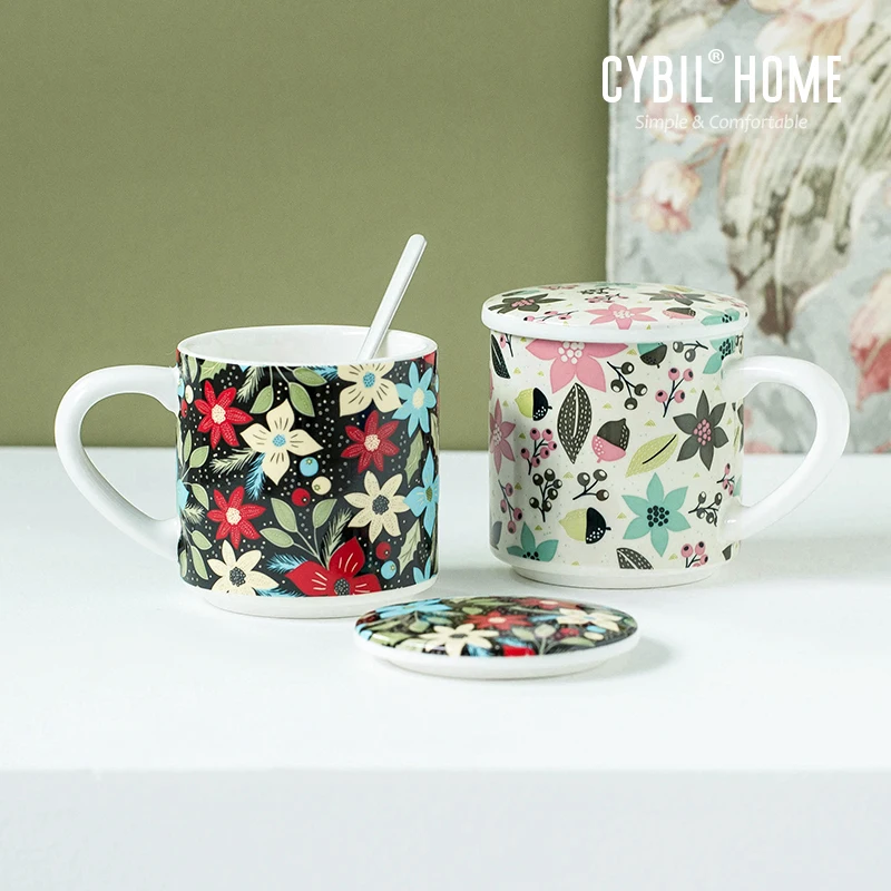 Кофейная кружка с крышкой и ложкой креативная забавная многоразовая кофейная