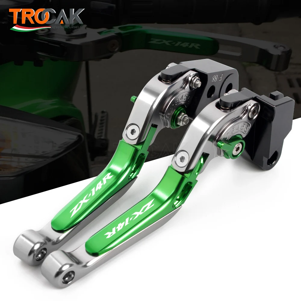 

2021 NEW For Kawasaki ZX14R ZX-14R ZX 14R 2021 Motorcycle Folding Extendable Adjustable CNC Aluminum Brakes Clutch Levers
