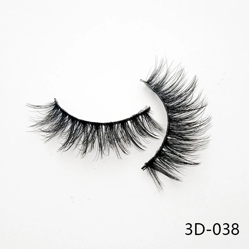 3D-028 3 пары черные настоящие норковые натуральные крестовые длинные толстые ресницы накладные ресницы Инструменты для наращивания макияжа