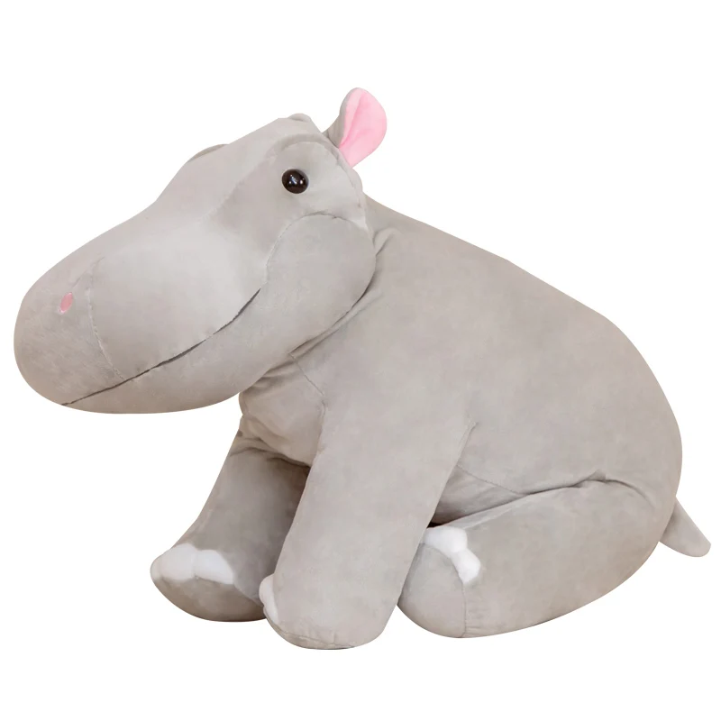 55/70CM cute stuffed toy big mouth hippo kids holiday gift pillow children's room | Stuffed &amp Plush Animals