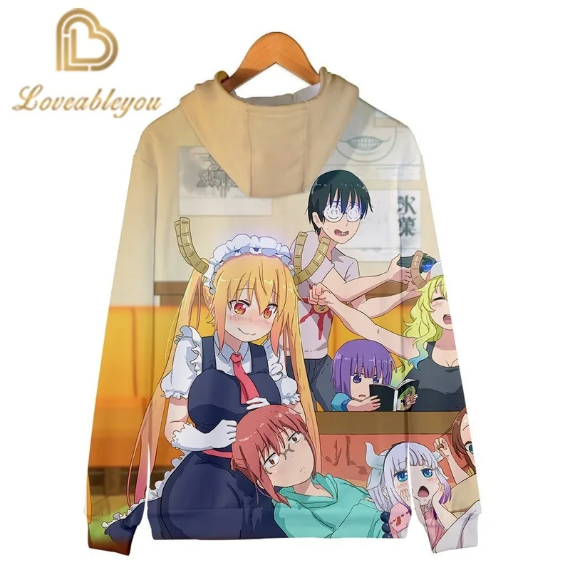 

Miss Kobayashi's Dragon Maid Men Women Hoodies Zipper Hot Polyester Fashion Boys and Girls Hooded Sweatshirt Casual Hoodies