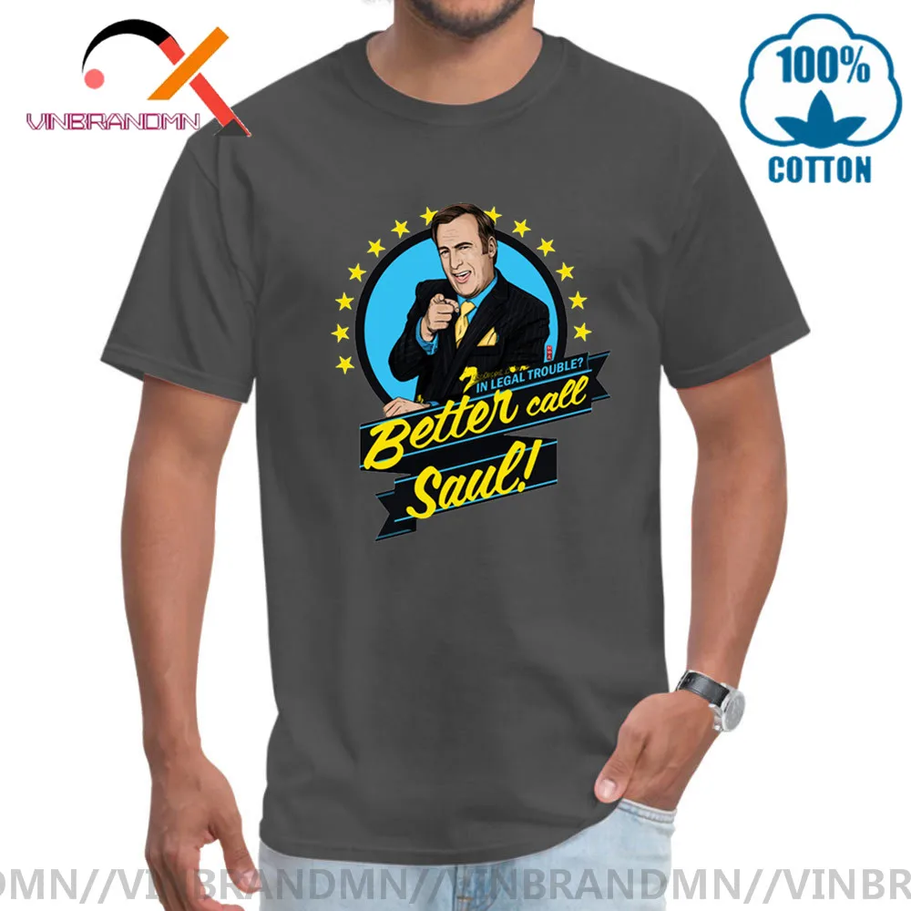 Забавная Мужская футболка Better Call Saul с принтом серийной цифровой печати из 100%