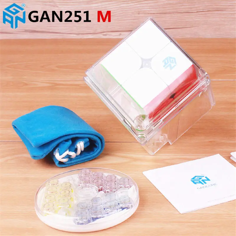 

GAN251 M 2x2x2 Magnetic Magic Speed gan Cube Stickerless Professional Magnets GANS Pocket Puzzle Cubes GAN 251 M
