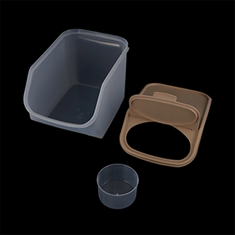 Герметичная коробка для хранения сушеных продуктов с мерной чашкой пластиковый