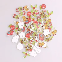 mixed color festival decorations wooden buttons for handwork for clothing scrapbooking crafts diy accessories buttons decorative