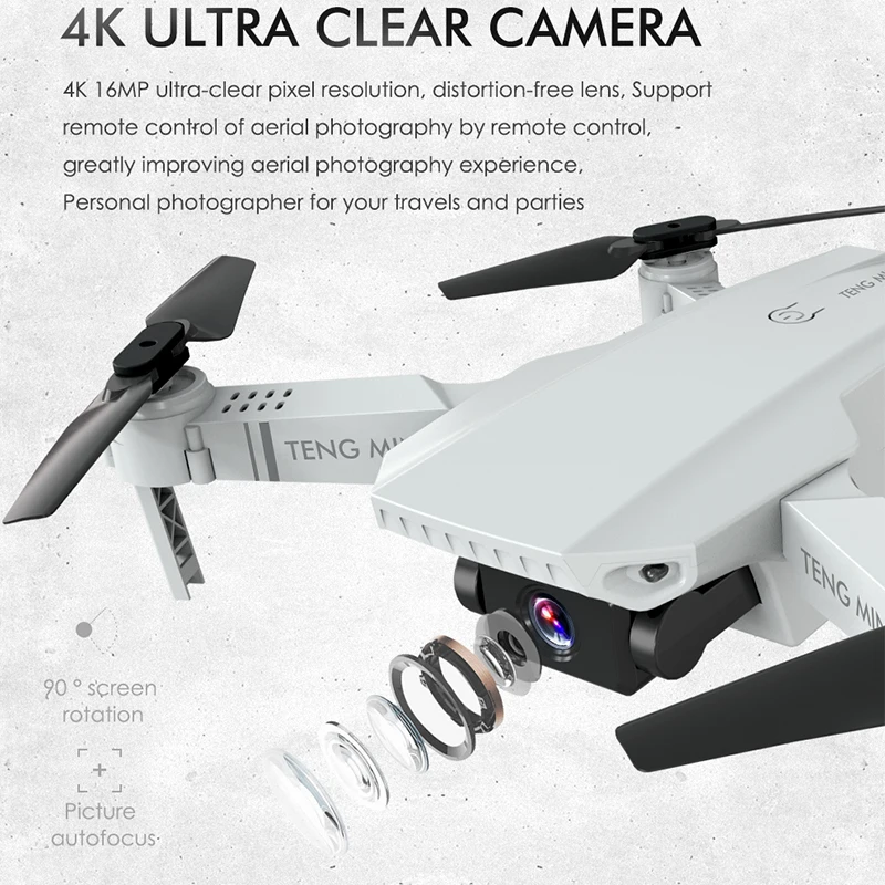 2021 Новый Дрон 4k HD WiFi передача видео в реальном времени fpv Квадрокоптер Rc с