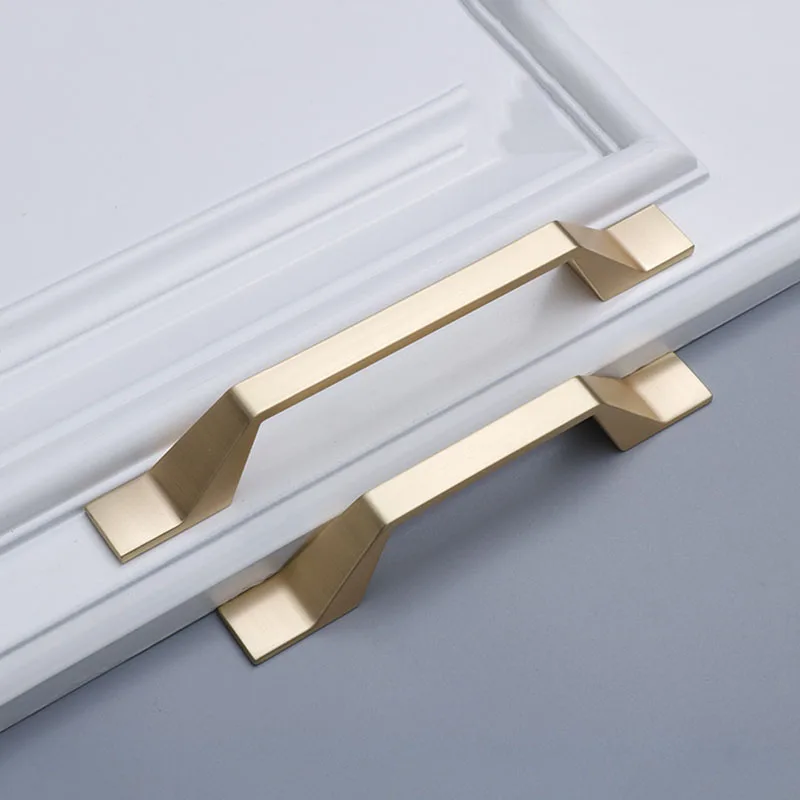 Золотые латунные ручки для кухонного шкафа дверей ящика/комода европейская мода