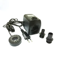28w fish tank pump submersible water pump with 12pcs led light 220 240v 110v submersible pump for fountain pond rockery