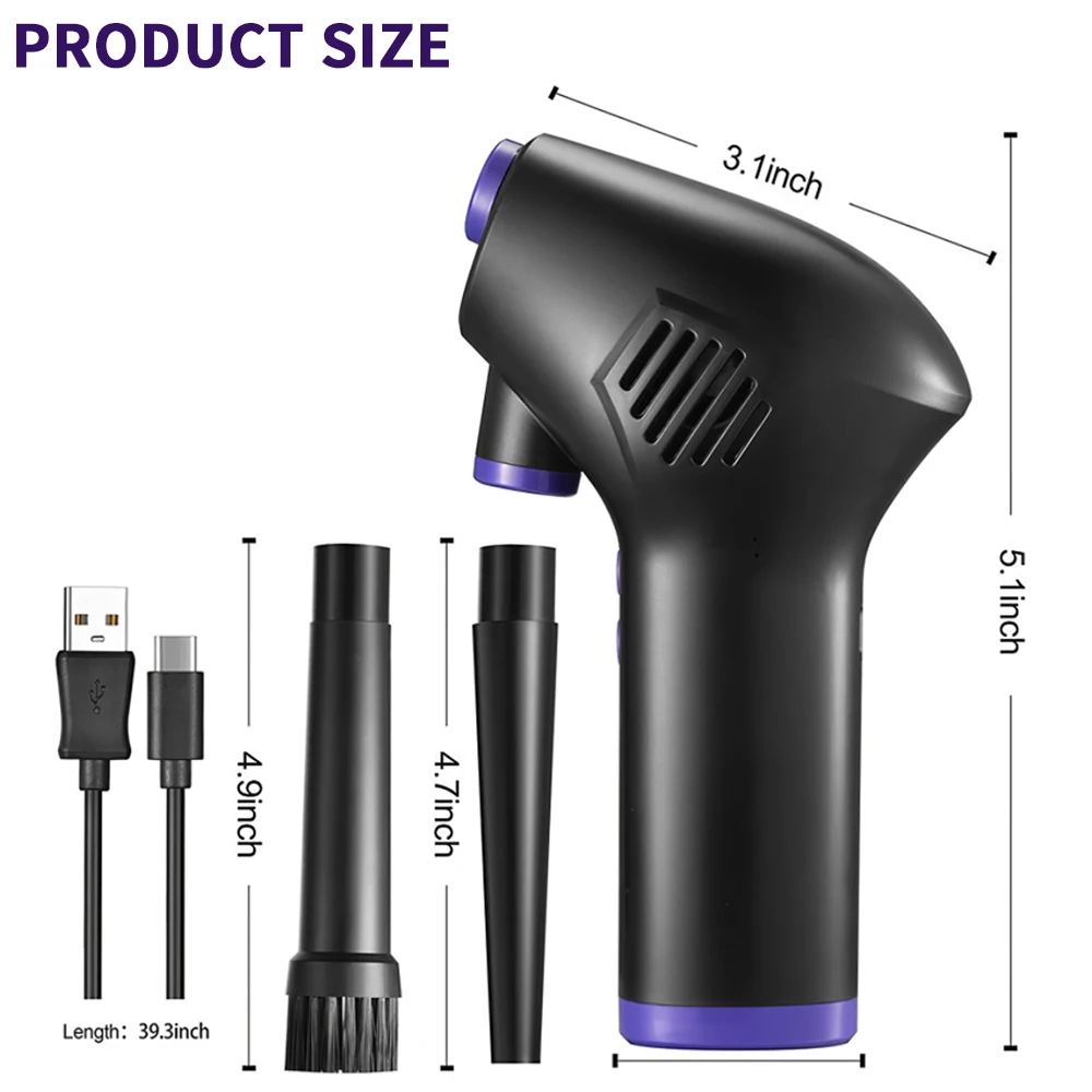 

Portable Wireless Air Duster Multifunctional USB Handheld Dust Collector Clean Tool for Keyboard Laptop Electronics DeepCleaning