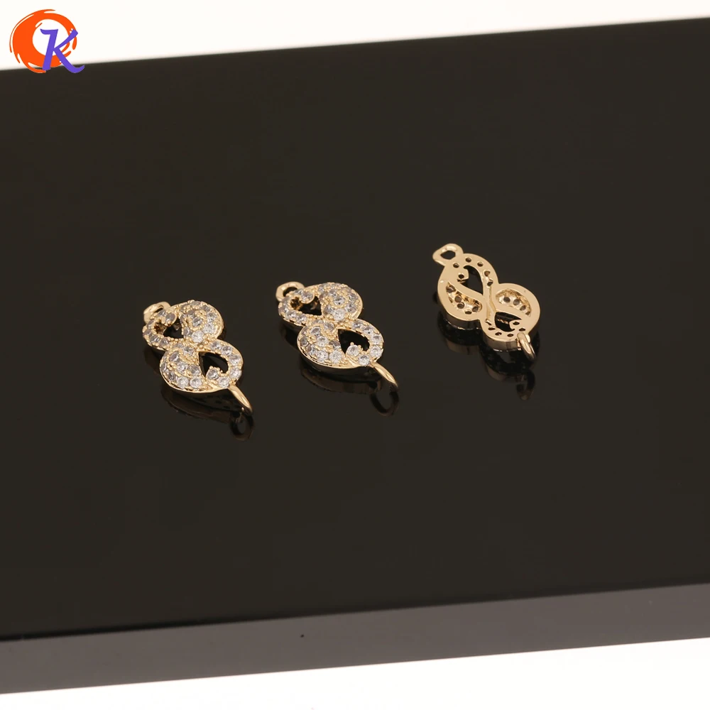 

Cordial Design 50Pcs 8*18MM Jewelry Accessories/CZ Charms Findings/Oval Shape/Connectors For Bracelets/Hand Made/DIY Making