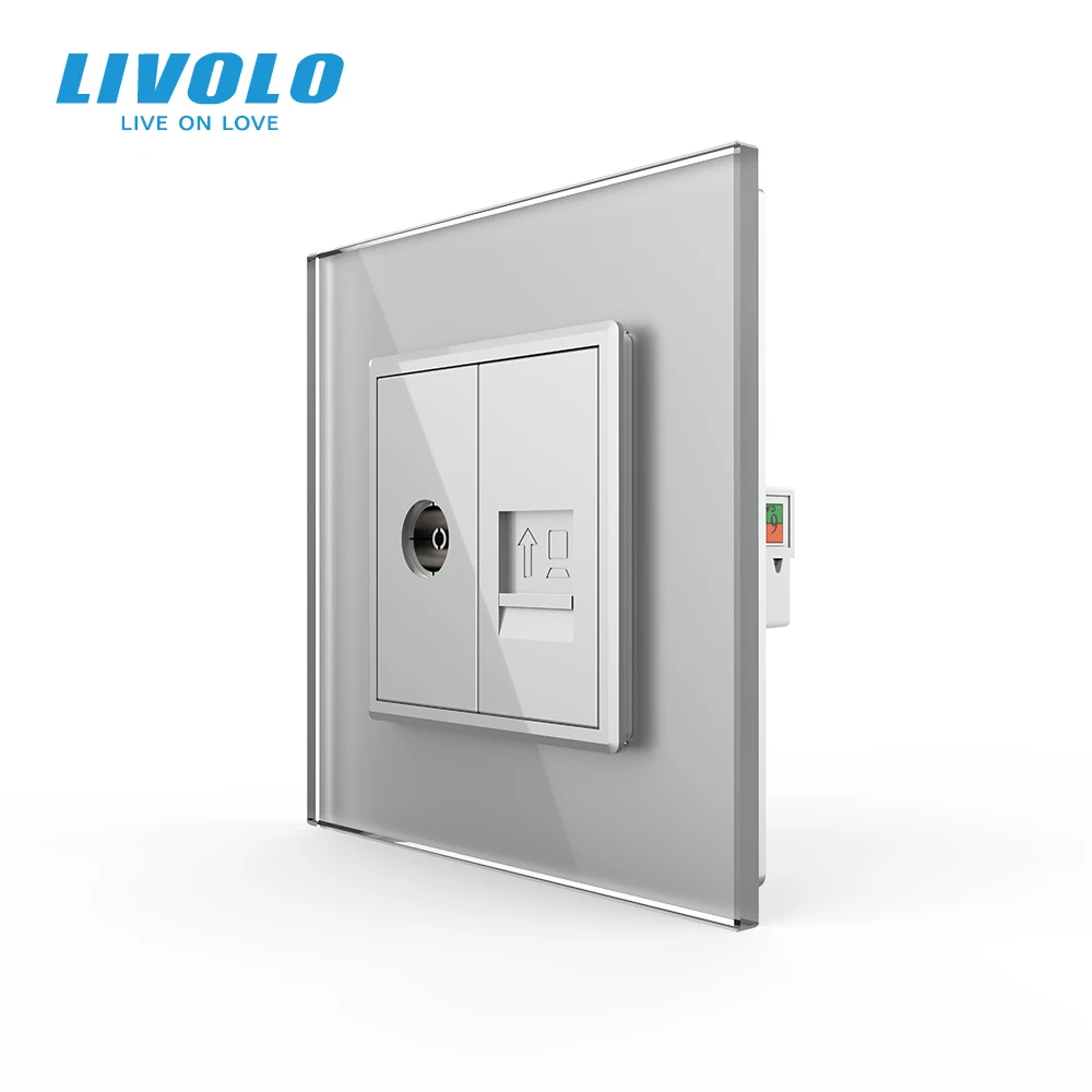 Стандартная настенная розетка Livolo стандарта Великобритании для телевизора с