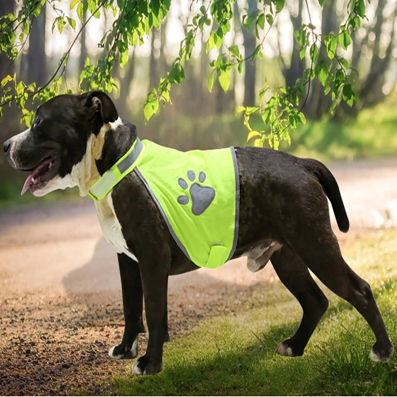 

Reflective Dog Vest Clothes High Visibility Small Large Dogs Safety Vests Harness For Outdoor Hiking Walking With Paw