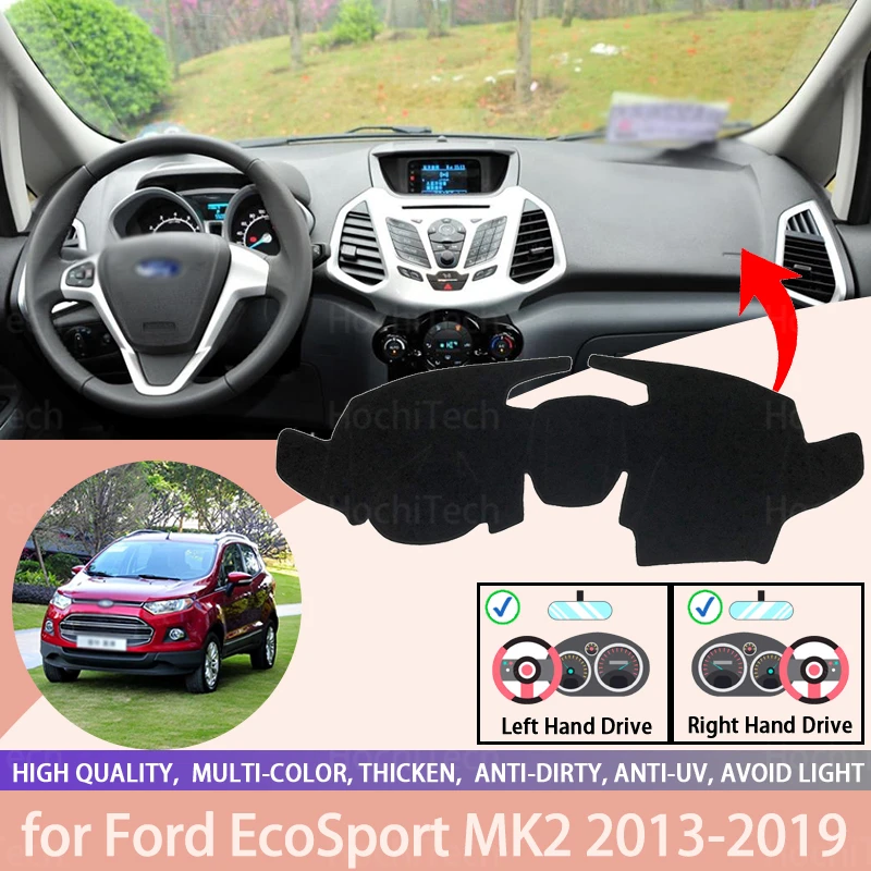 

Car Dashboard Cover Dash Mat for Ford EcoSport MK2 2013-2019 Auto Non-slip Sun Shade Pad Carpet